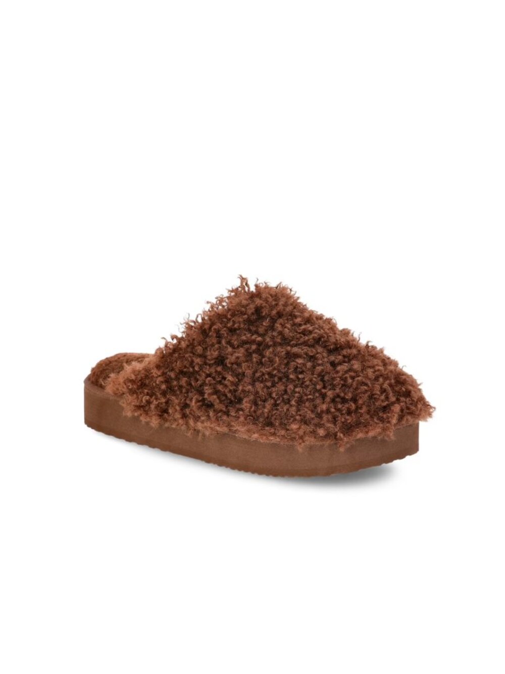No Boundaries Women's Fuzzy Platform Slippers